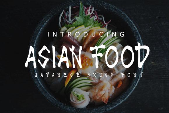 Asian Food Font for Editorial Projects