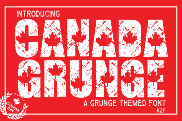 Canada Grunge: A Bold Display Font for Festive Branding