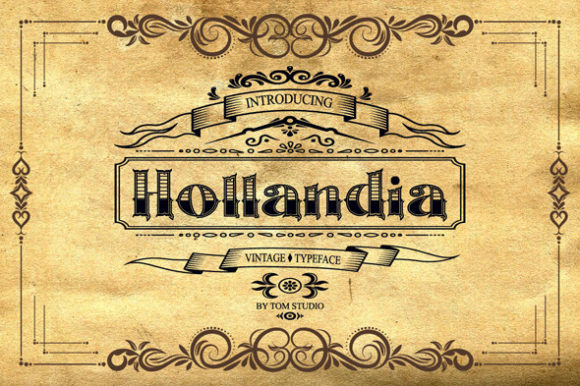 Hollandia: A Vintage Display Font for Editorial Elegance