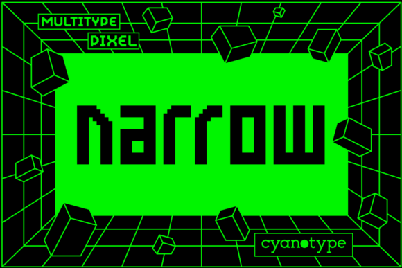 MultiType Pixel Narrow for Web Design