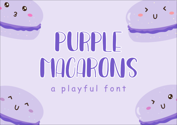 Purple Macaroon Font for Handmade Creations