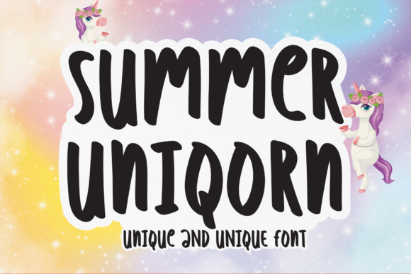 Summer Uniqorn: A Playful Display Font for Digital Branding