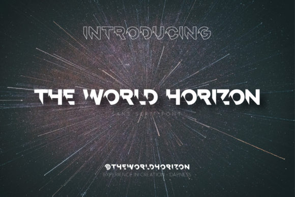 The World Horizon Font in Handmade Creations
